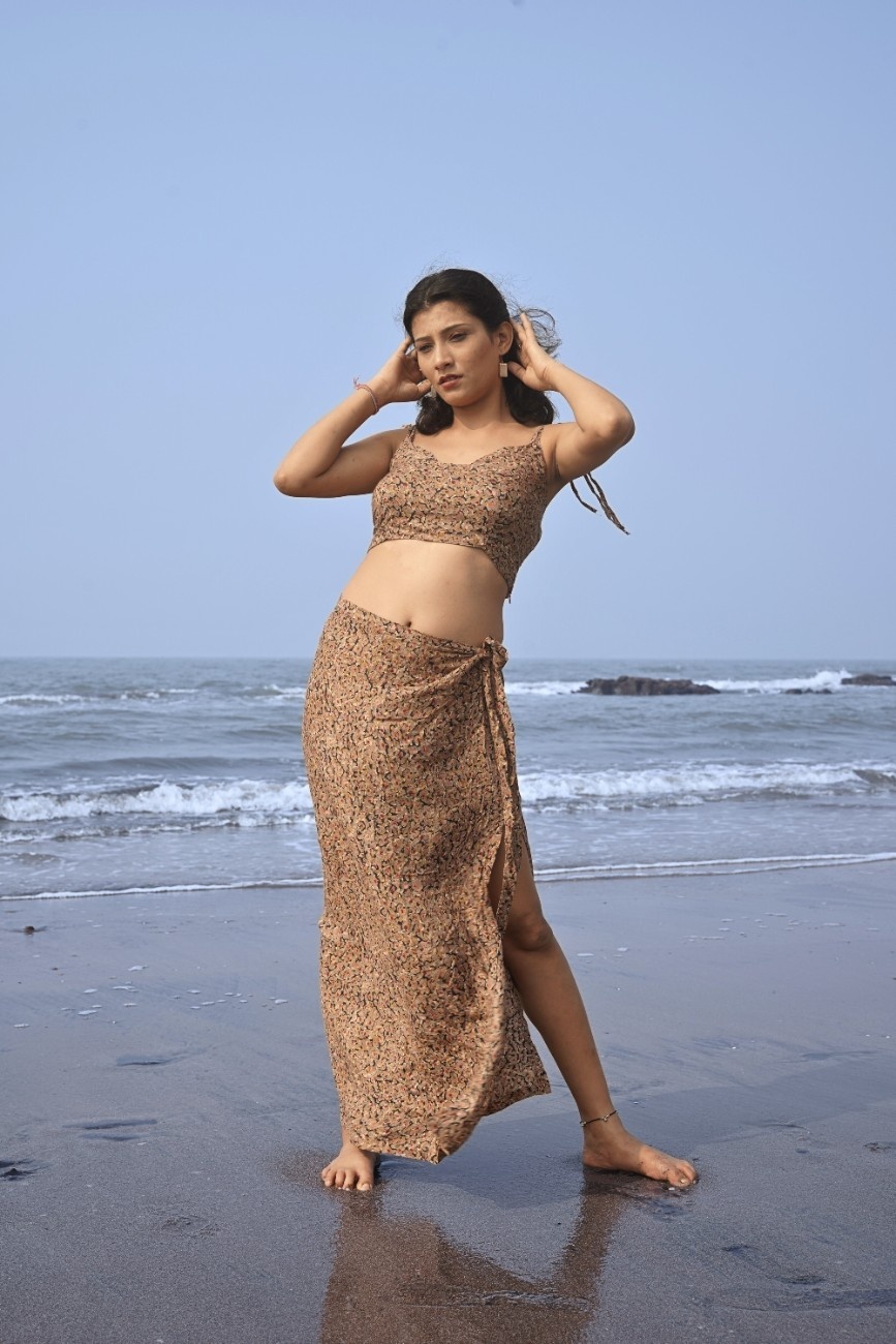 Crop top & wrap skirt