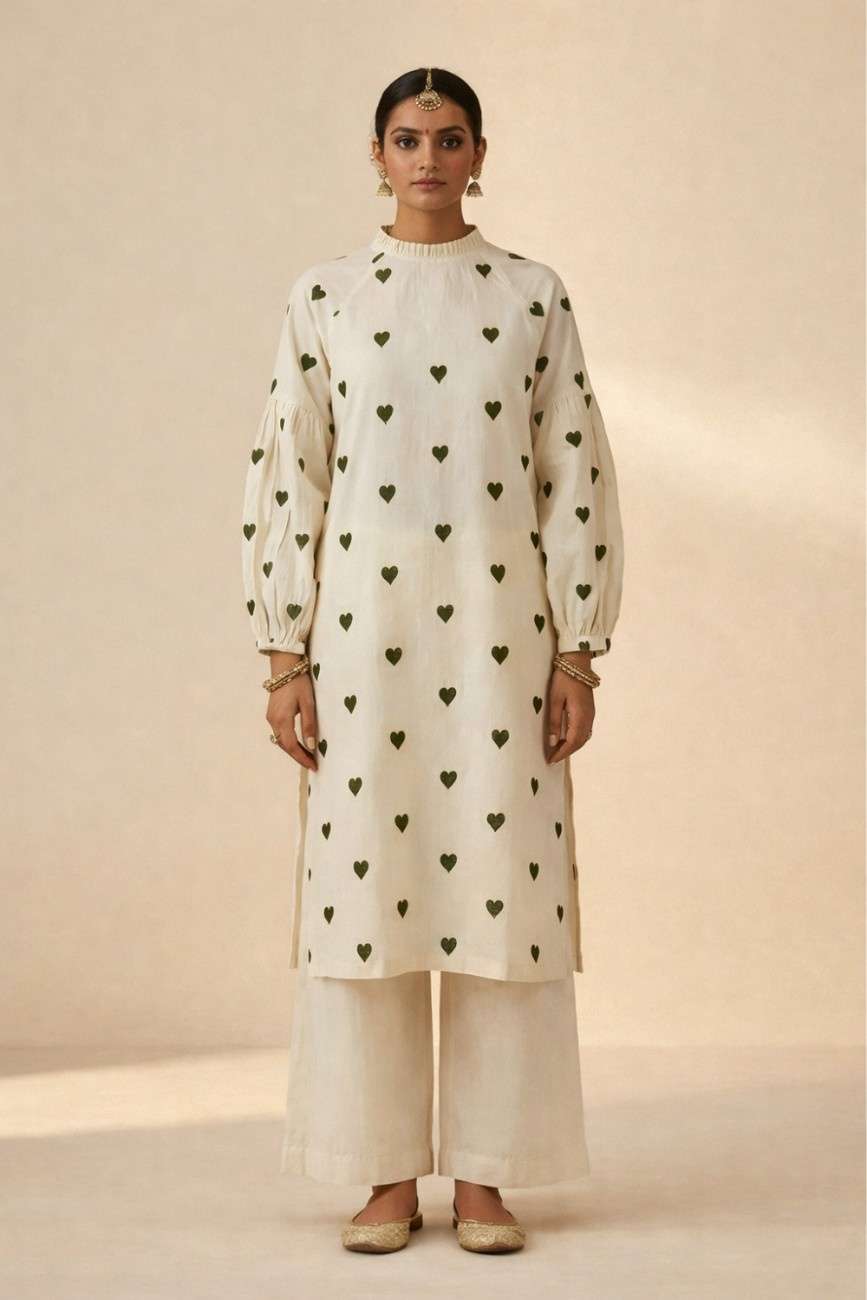 Off White Khadi Cotton Kurta and Pant