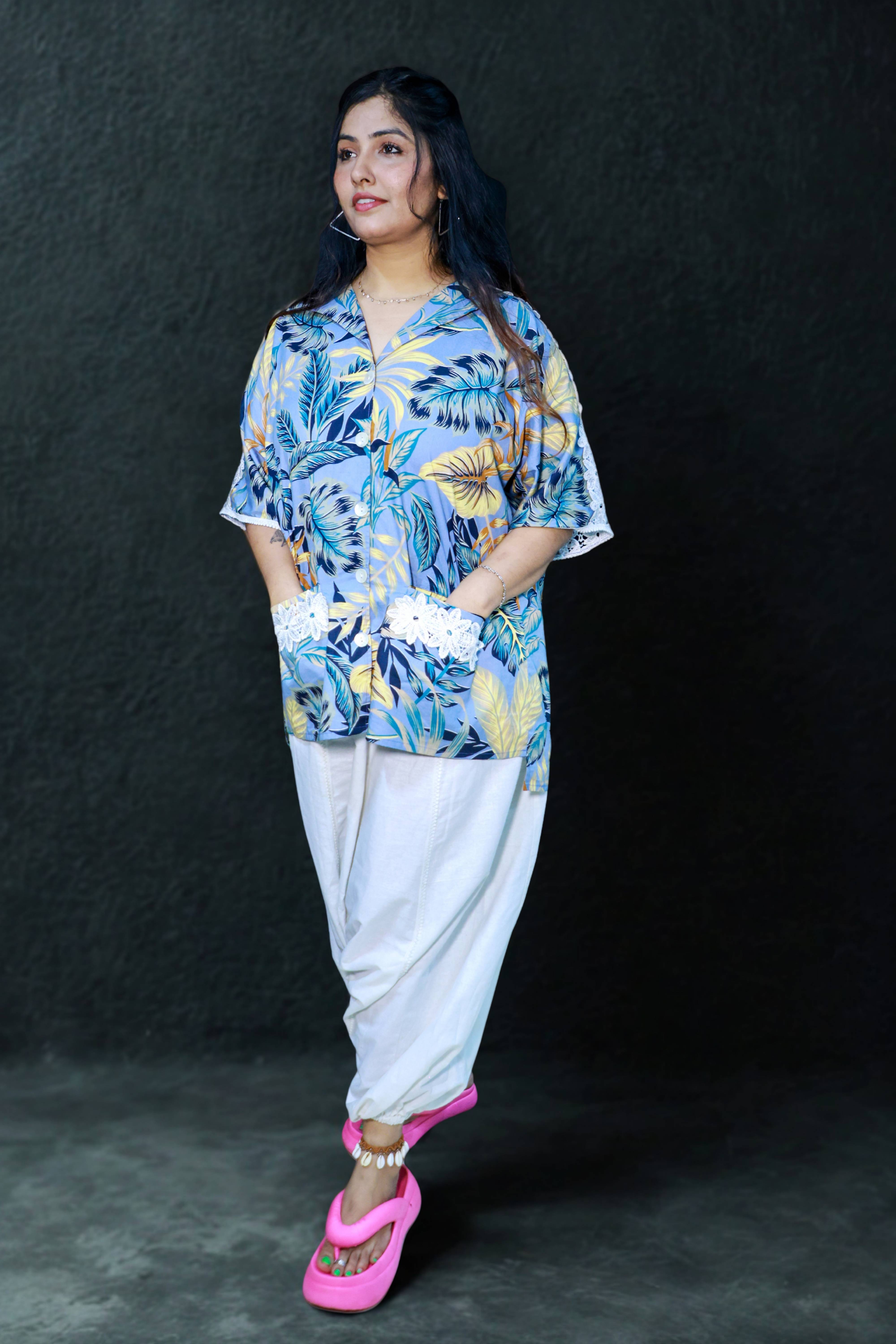 Long shirt & Dhoti style pant bohemian style